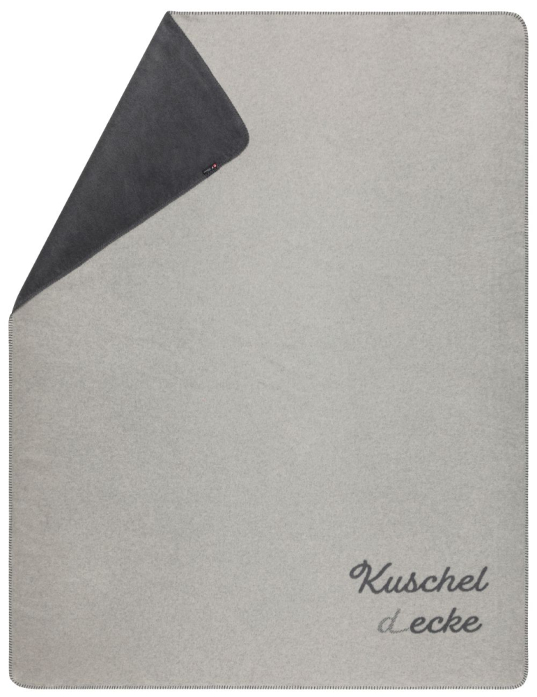 David Fussenegger Kurzflor- Wohndecke Savona 'Kuscheldecke' 150 x 200 cm Filz- Grau