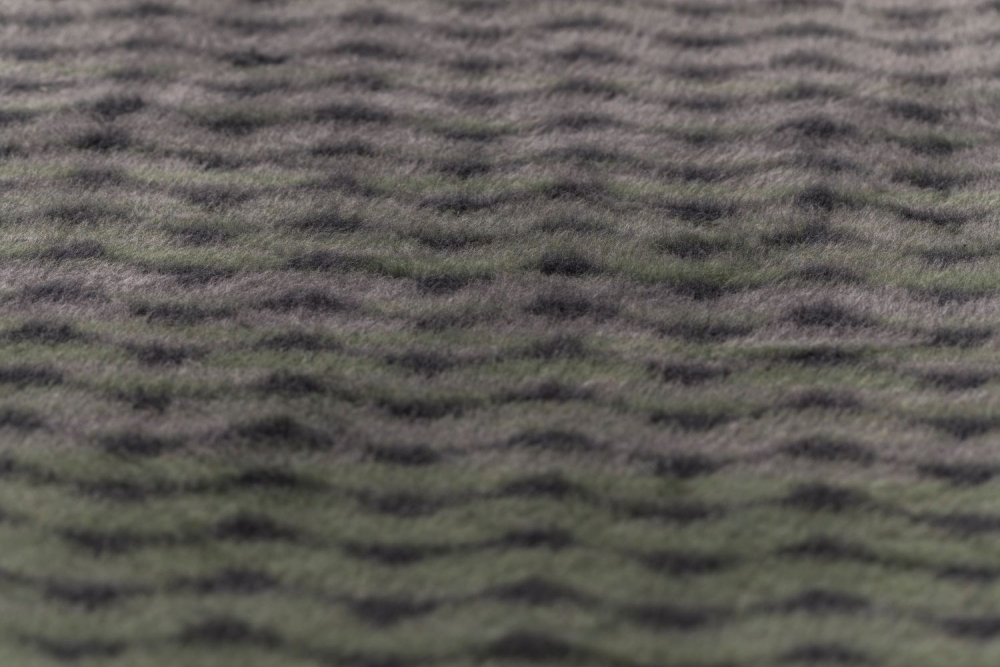 Preview: David Fussenegger Kurzflor- Wohndecke Savona 'Wellen Verlauf' 150 x 200 cm Efeu- Grün