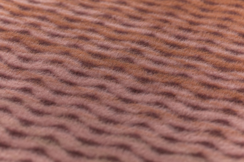 David Fussenegger Kurzflor- Wohndecke Savona 'Wellen Verlauf' 150 x 200 cm Kupfer