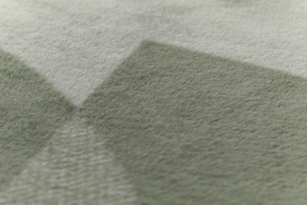 Preview: David Fussenegger Kurzflor- Wohndecke Savona 'Geoform' 150 x 200 cm Efeu- Grün