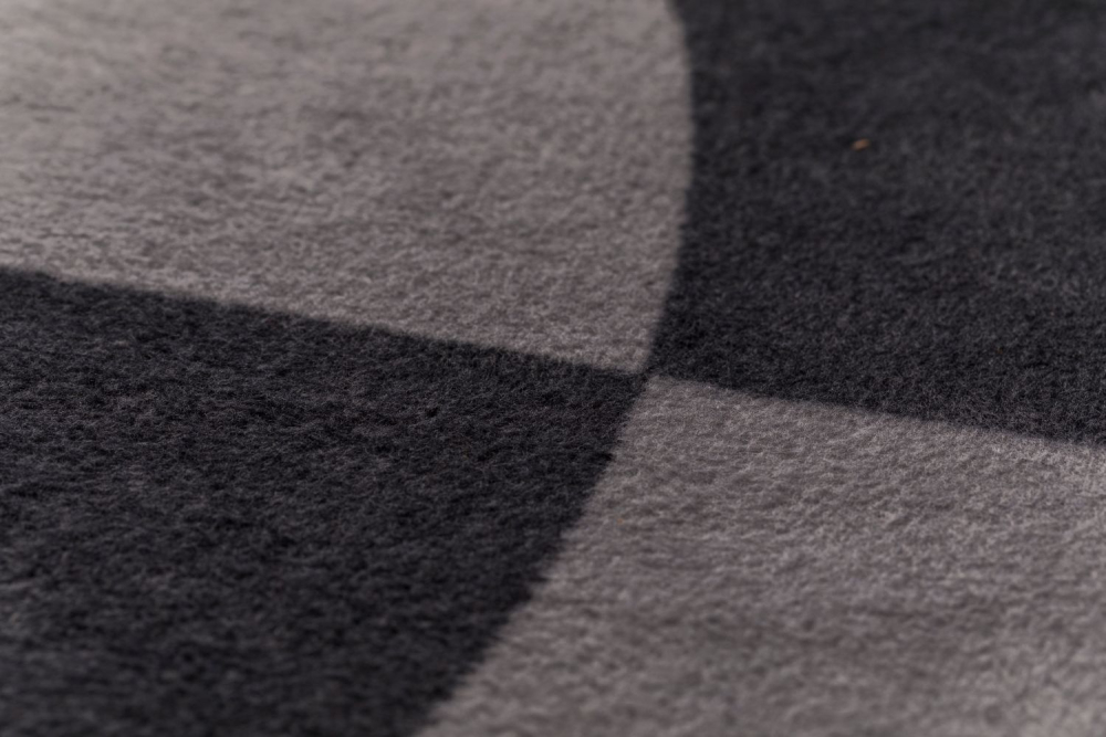 Preview: David Fussenegger Kurzflor- Wohndecke Savona 'Geoform' 150 x 200 cm Anthrazit- Grau