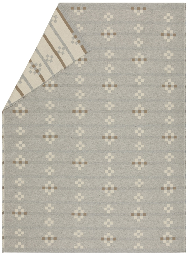 David Fussenegger Wohndecke Amber 'Quilt' 140 x 200 cm Filz - Hellgrau