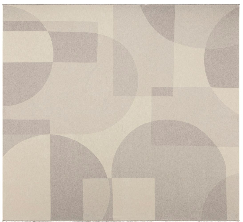 Preview: David Fussenegger Überwurf Wohndecke Luca 'Grafik' 220 x 240 cm Grau