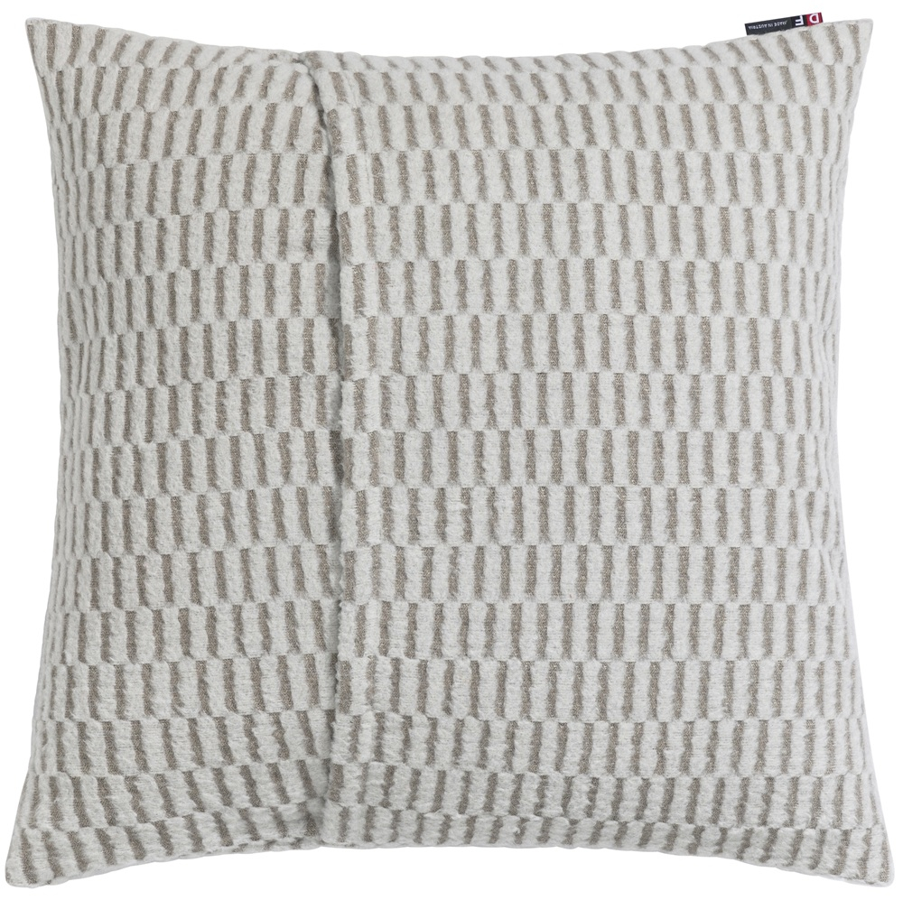 Preview: David Fussenegger Kissenhülle Carla 'Grid' 50 x 50 cm Hellgrau