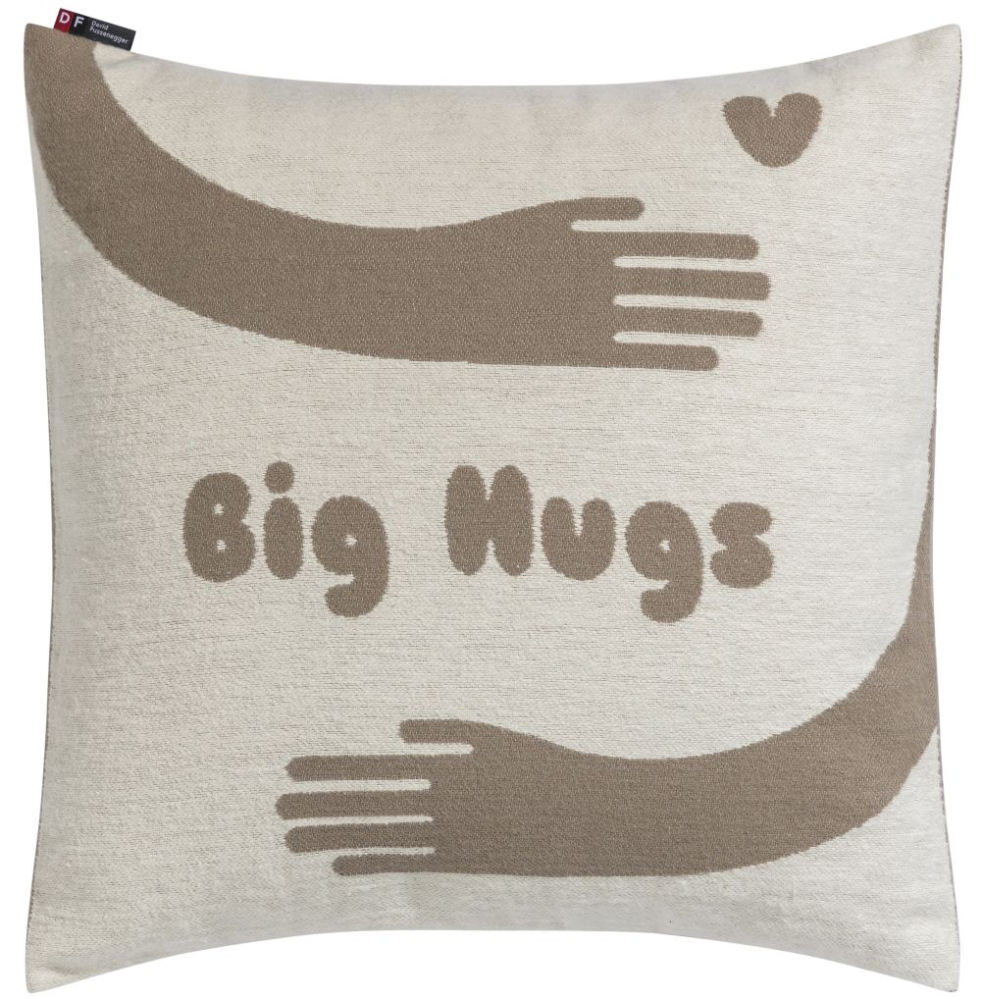 David Fussenegger Kissenhülle Nova 'Big Hugs' 50 x 50 cm Rohweiß- Beige