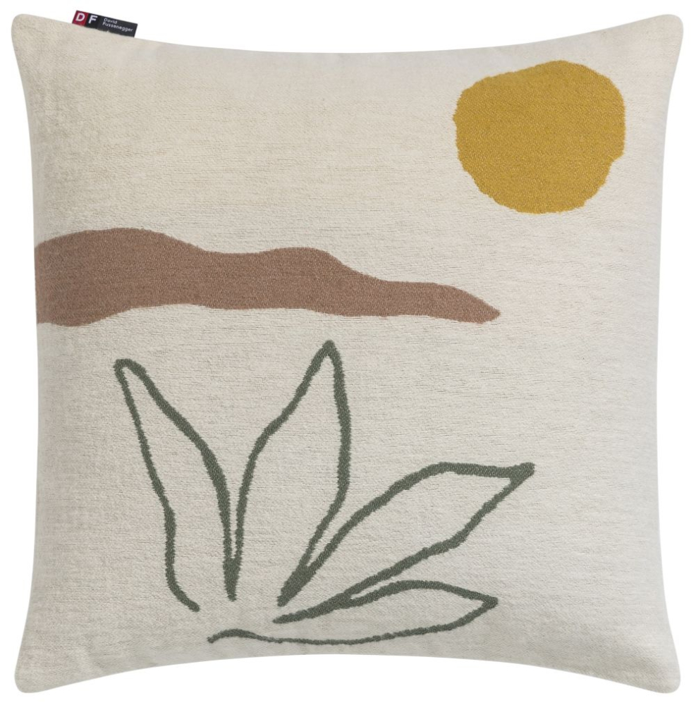 David Fussenegger Kissenhülle Nova 'Nature Shapes' 50 x 50 cm Rohweiß- Beige