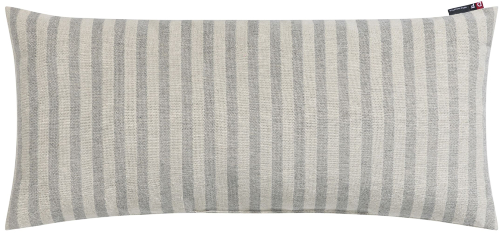 Preview: David Fussenegger Kissen gefüllt Havanna 'Streifen' 26 x 60 cm Filz- Hellgrau