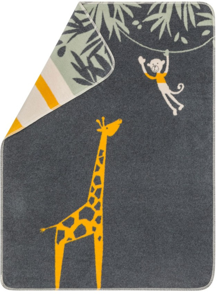 David Fussenegger Babydecke Maja 'Giraffe' 75 x 100 cm Anthrazit