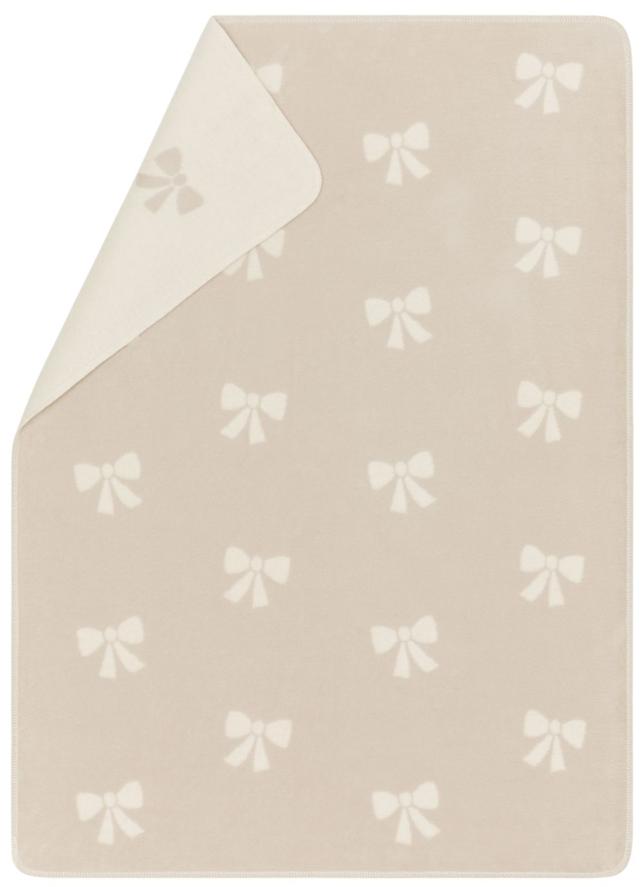 David Fussenegger Babydecke Maja 'Schleifchen' 75 x 100 cm Natur- Beige