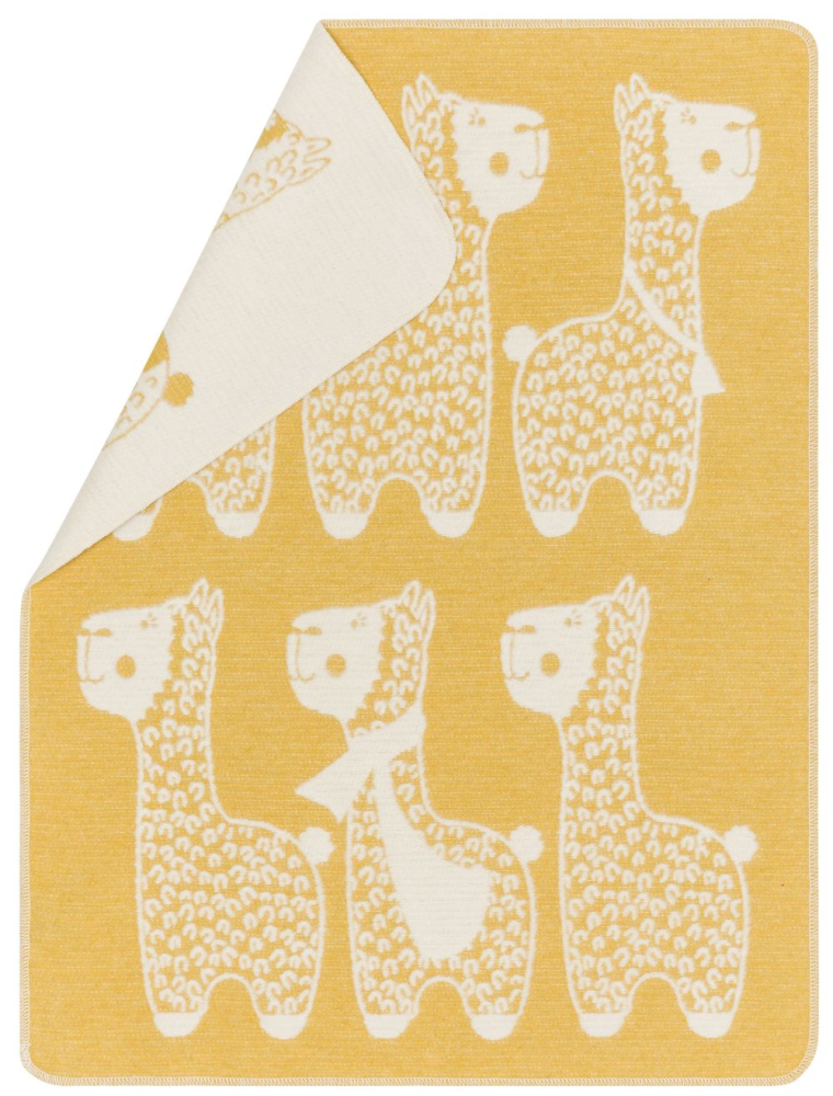 David Fussenegger Babydecke Plaid Carla 'Alpaka' 70 x 90 cm Senf- Gelb