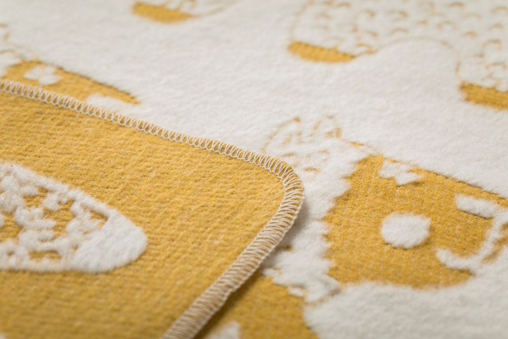 Preview: David Fussenegger Babydecke Plaid Carla 'Alpaka' 70 x 90 cm Senf- Gelb