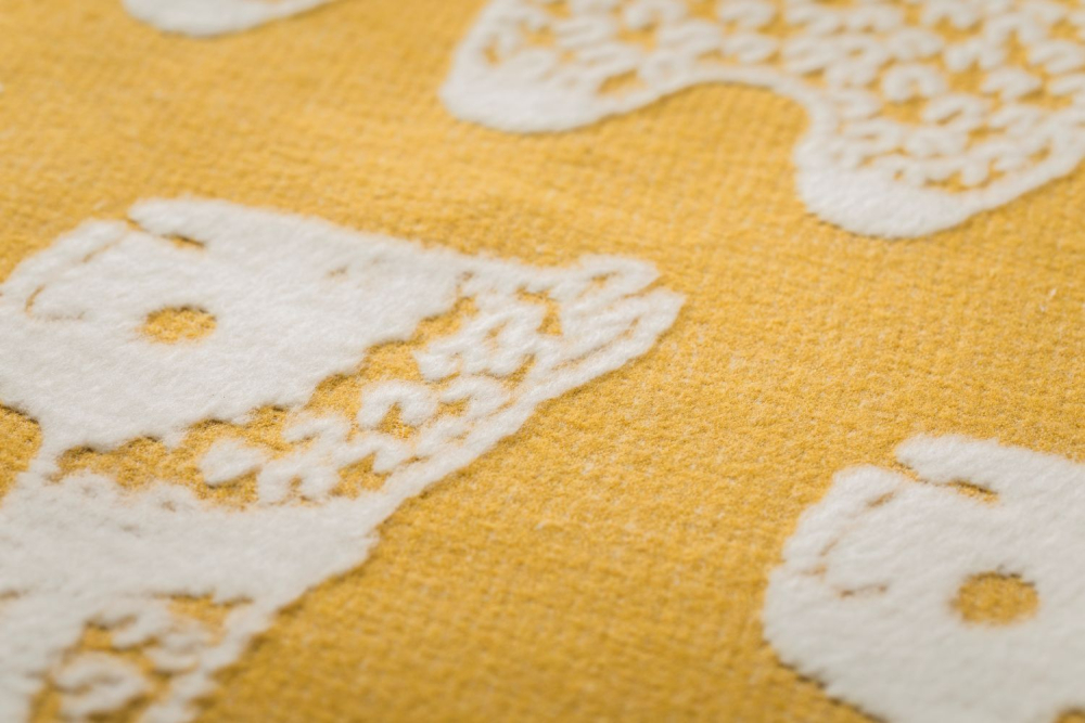 Preview: David Fussenegger Babydecke Plaid Carla 'Alpaka' 70 x 90 cm Senf- Gelb