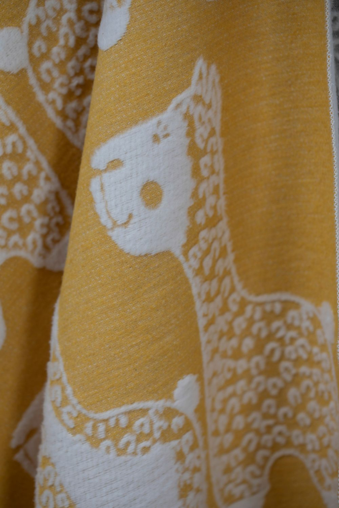 David Fussenegger Babydecke Plaid Carla 'Alpaka' 70 x 90 cm Senf- Gelb