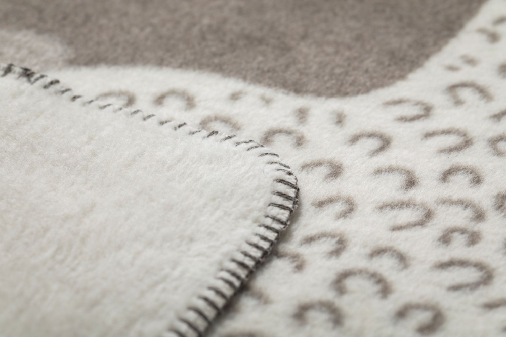 Preview: David Fussenegger Babydecke Mila 'Alpaka' 75 x 100 cm Rauch- Beige