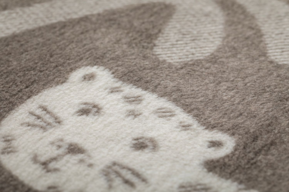 Preview: David Fussenegger Kinderdecke Mila 'Leo' 100 x 150 cm Rauch