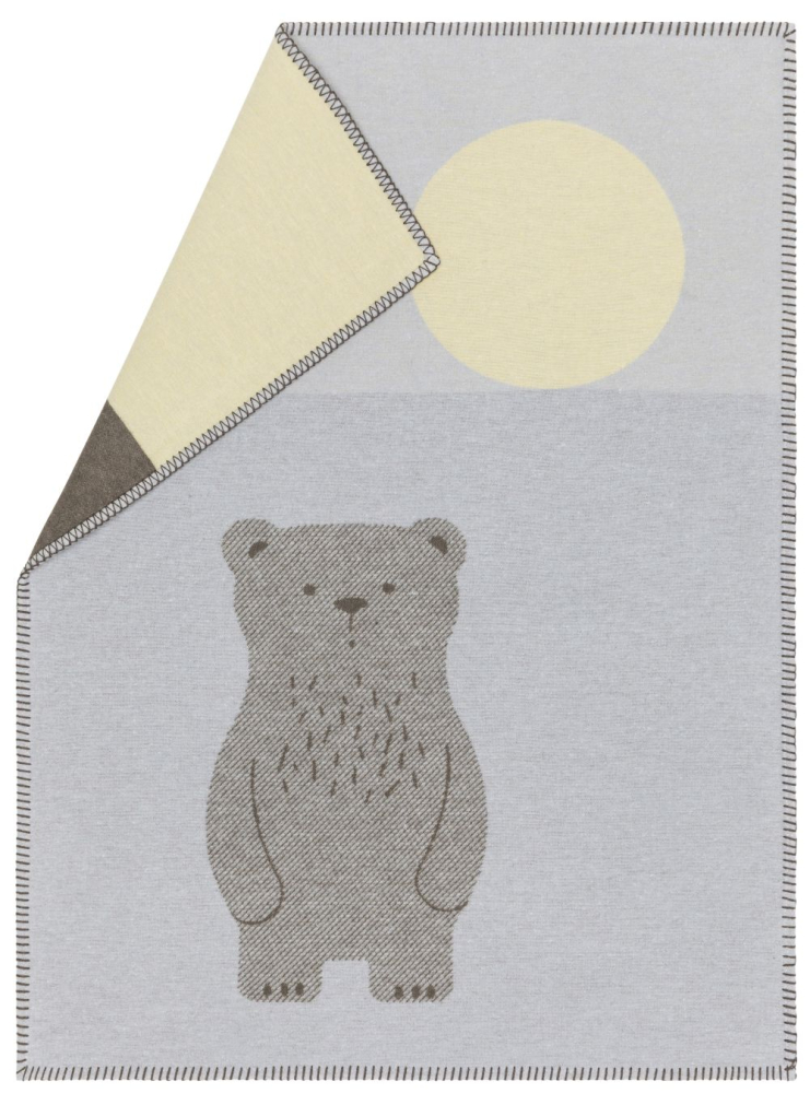 David Fussenegger Babydecke Lili 'Bär' 70 x 90 cm Hellblau