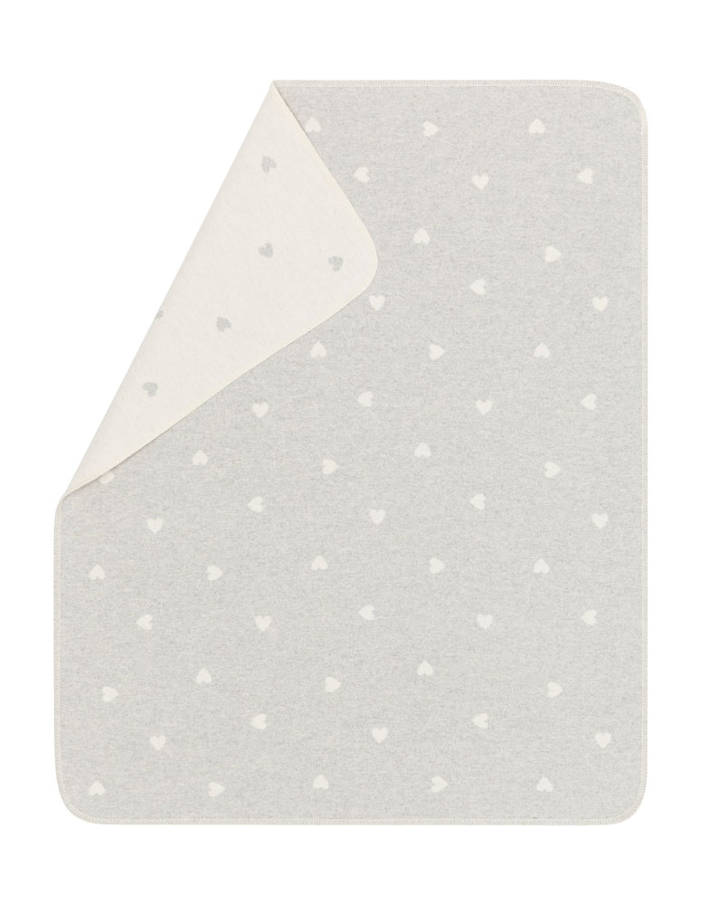 Preview: David Fussenegger Babydecke Juwel 'Herzen allover' 70 x 90 cm
