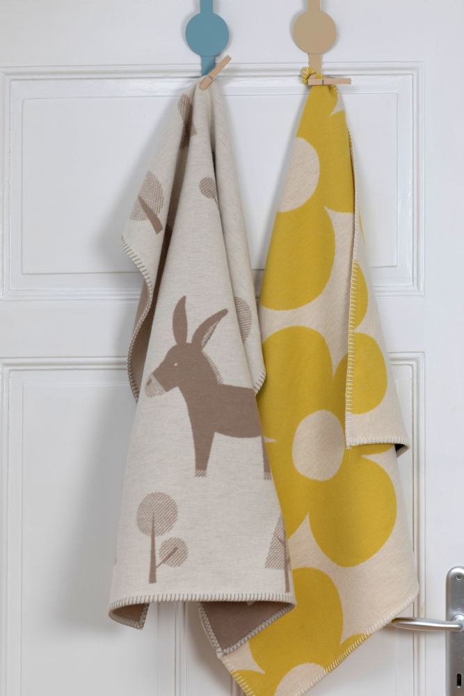 Preview: David Fussenegger Babydecke Lena 'Little Donkey' 70 x 90 cm Rohweiß