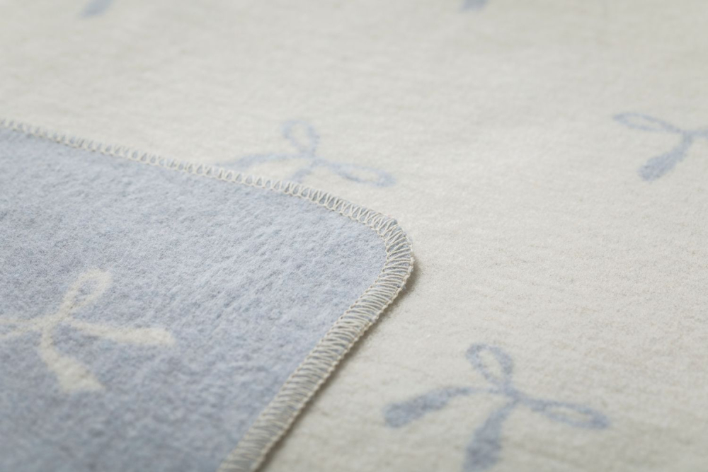 Preview: David Fussenegger Babydecke Juwel 'Schleifchen' 70 x 90 cm Hellblau