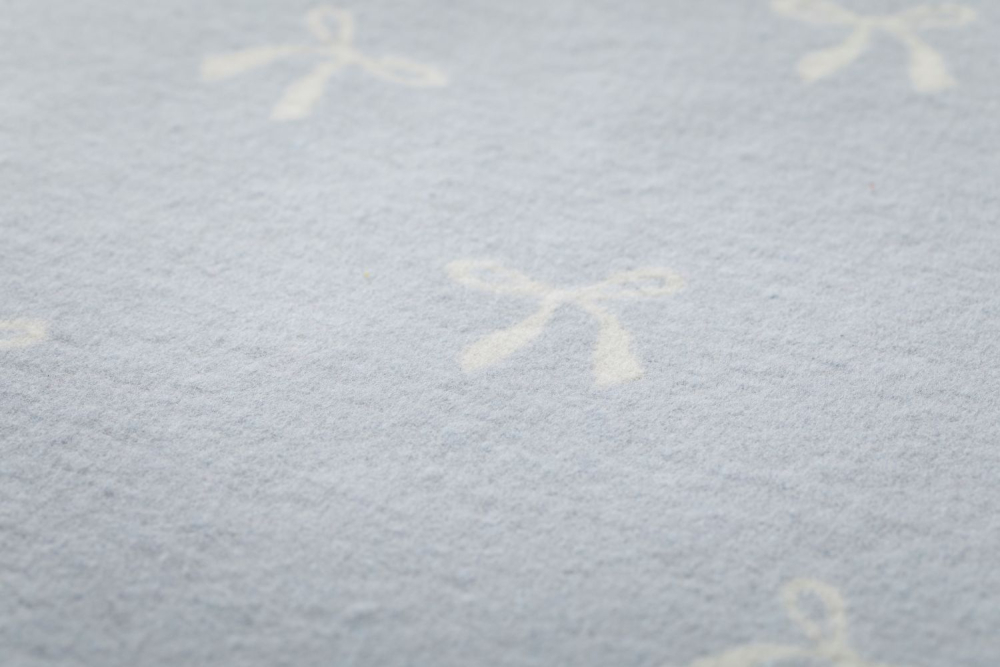 Preview: David Fussenegger Babydecke Juwel 'Schleifchen' 70 x 90 cm Hellblau