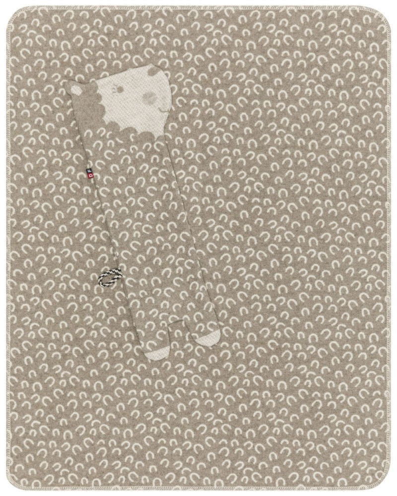 David Fussenegger Babydecke Juwel in der Puppe 'Alpaka' 70 x 90 cm Rauch- Beige