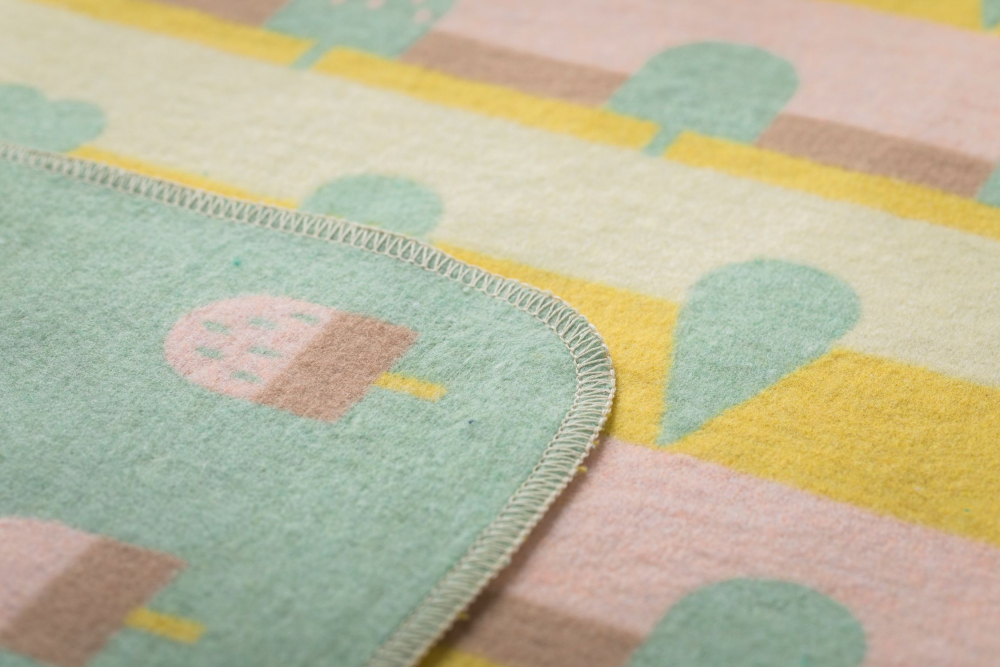 Preview: David Fussenegger Babydecke Juwel 'Gelato Dreams' 70 x 90 cm Kiwi- Grün