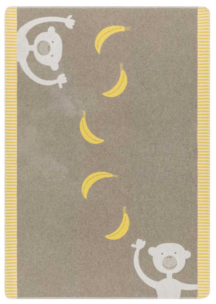 David Fussenegger Kinderdecke Juwel 'Banana Breeze' 100 x 140 cm Rauch- Beige