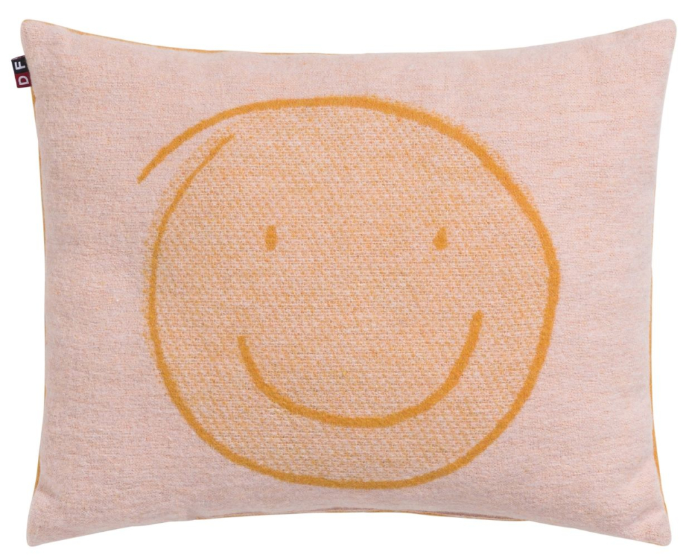 David Fussenegger Kissen gefüllt Juwel 'Happy Faces' 30 x 40 cm Hellorange