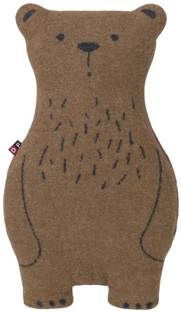 David Fussenegger Kissen gefüllt Juwel 'Bär' 22 x 40 cm Ruggine- Braun