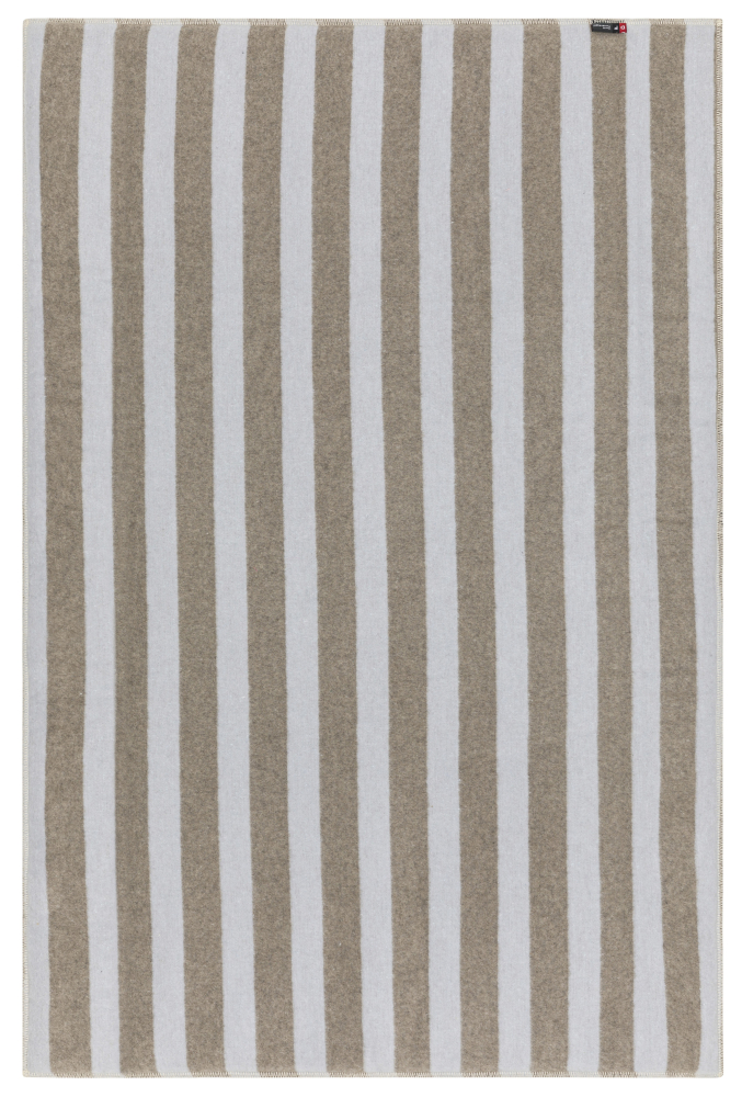 Preview: David Fussenegger Krabbeldecke gefüttert Juwel 'Bär' 120 x 120 cm Rauch- Beige