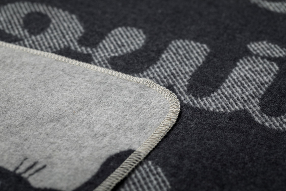 Preview: David Fussenegger Katzendecke 'cool cats...' 70 x 90 cm Filz- Grau