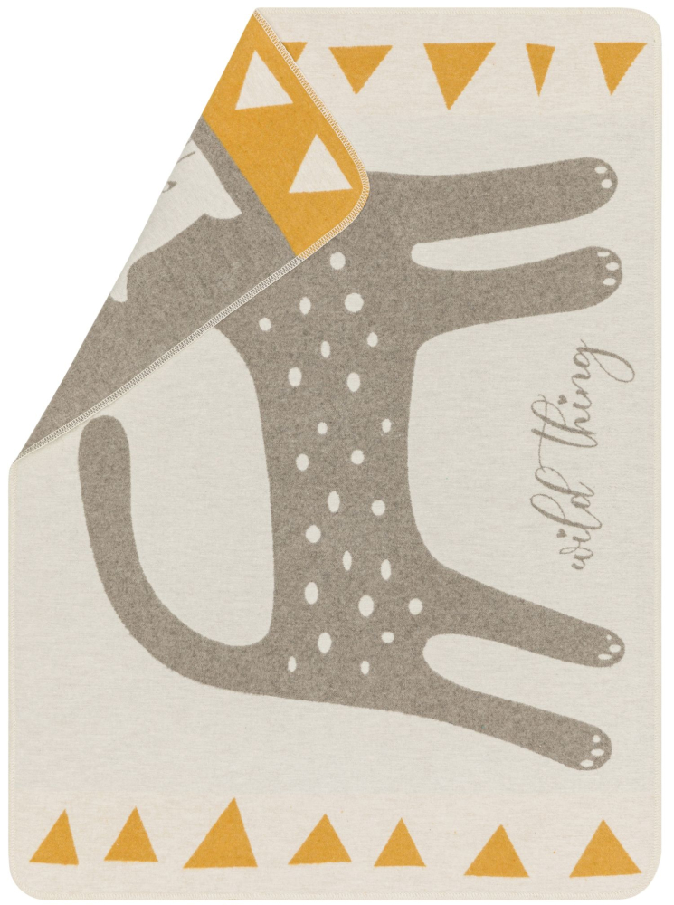 Preview: David Fussenegger Katzendecke 'Wild Thing' 70 x 90 cm Rohweiß- Beige