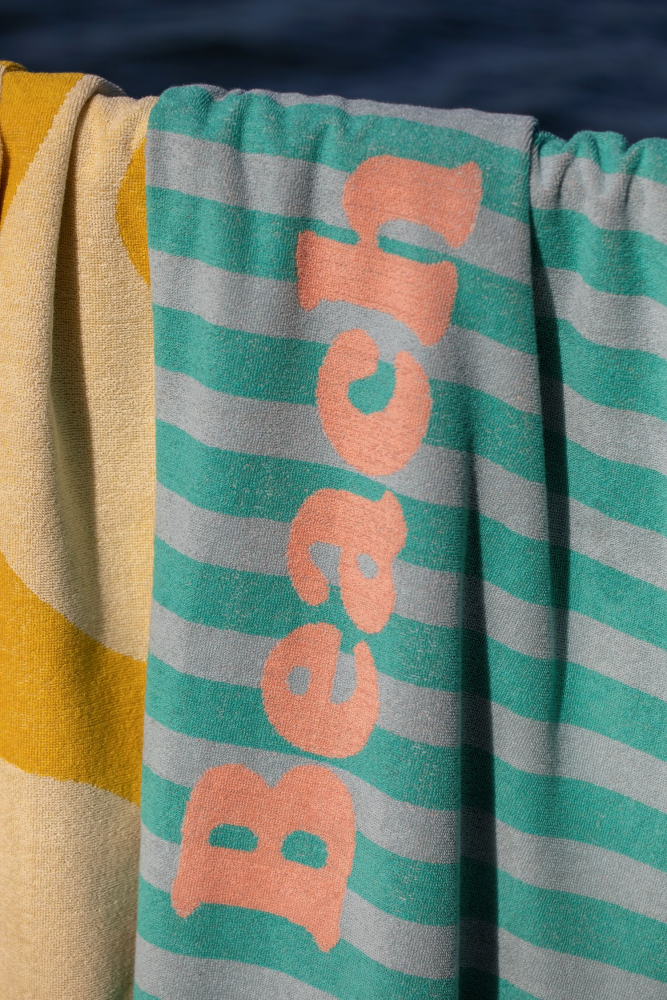 David Fussenegger Playa Frottee- Strandtuch 'Beach Party' 140 x 180 cm Mint- Grün