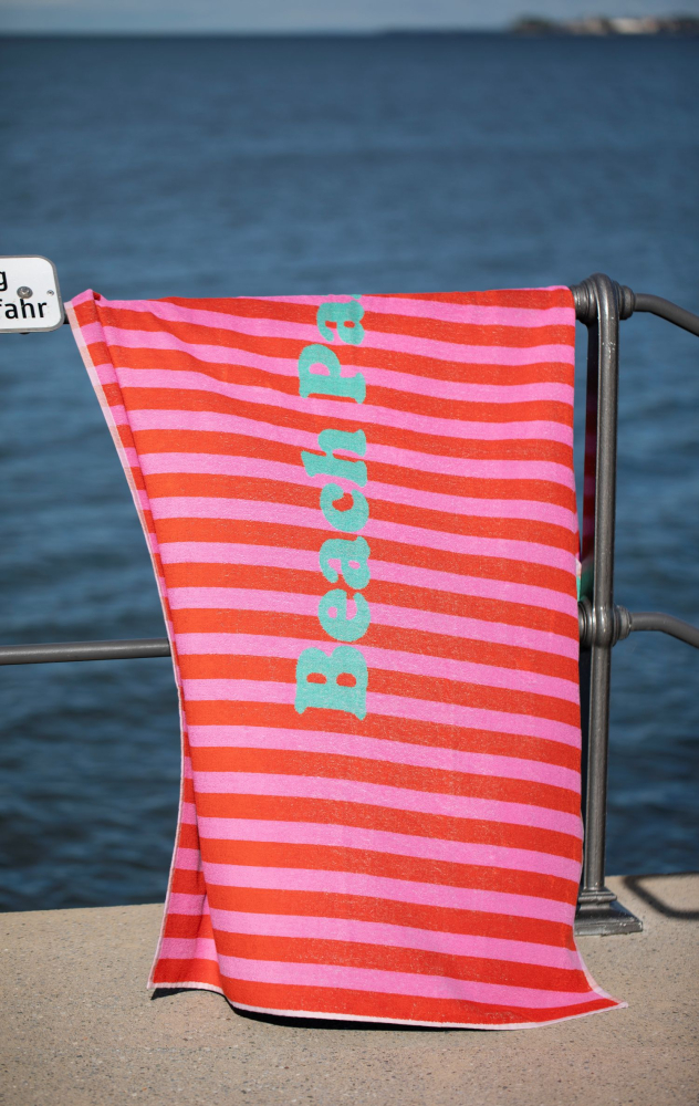 David Fussenegger Playa Frottee- Strandtuch 'Beach Party' 140 x 180 cm Dunkelorange