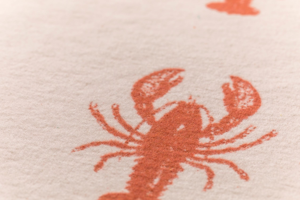 Preview: David Fussenegger Wohndecke Silvretta 'Lobster' 140 x 200 cm Terracotta- Orange