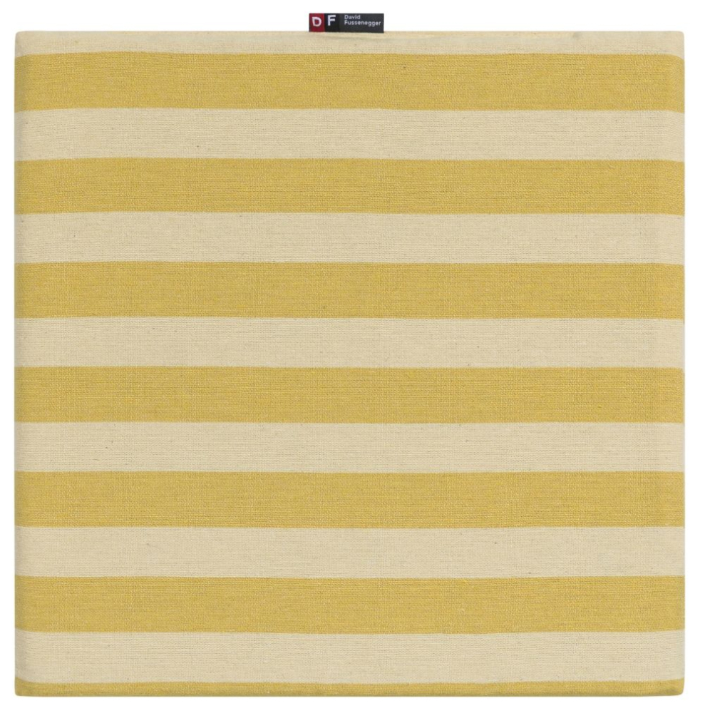 David Fussenegger Sitzkissen Porto 'Streifen' 40 x 40 cm Hellgelb