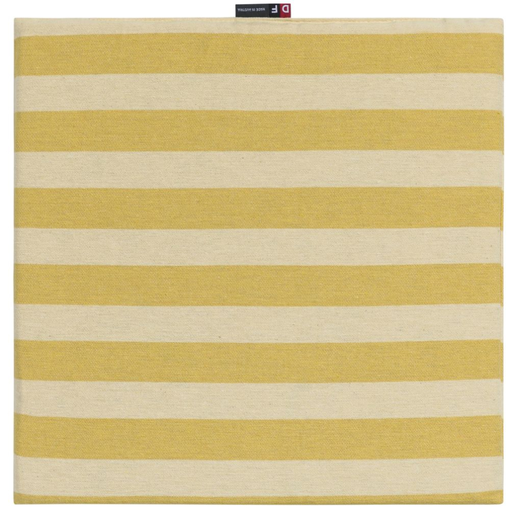 Preview: David Fussenegger Sitzkissen Porto 'Streifen' 40 x 40 cm Hellgelb