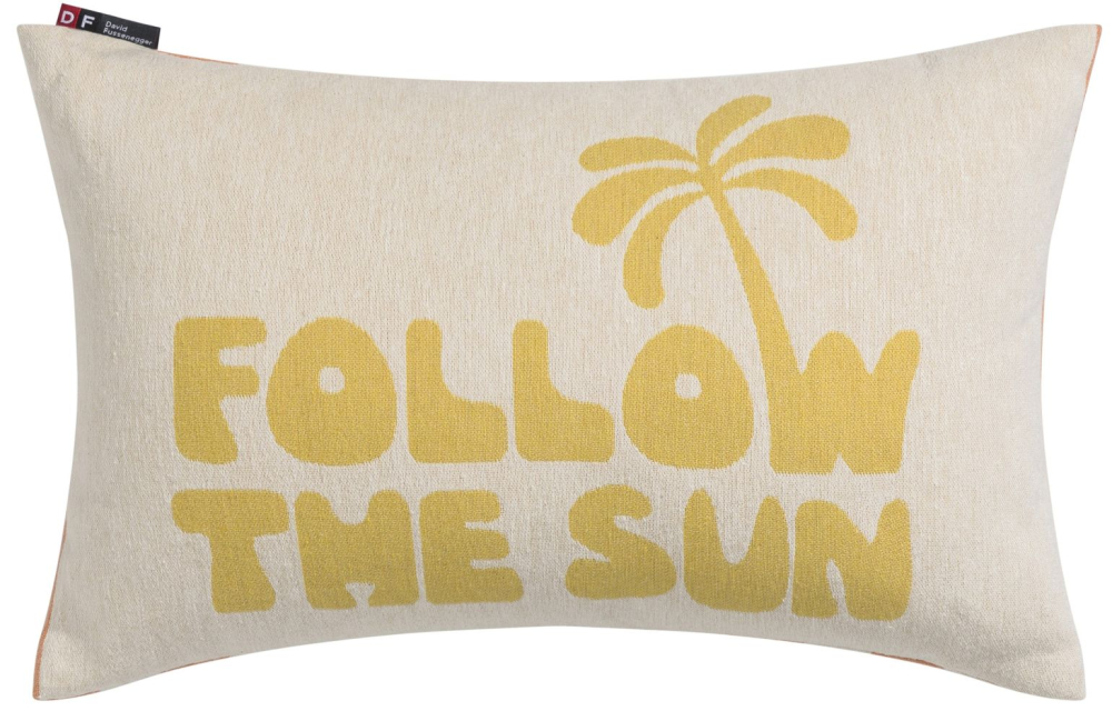 David Fussenegger Kissenhülle Porto 'follow the sun' 30 x 50 cm Rohweiß