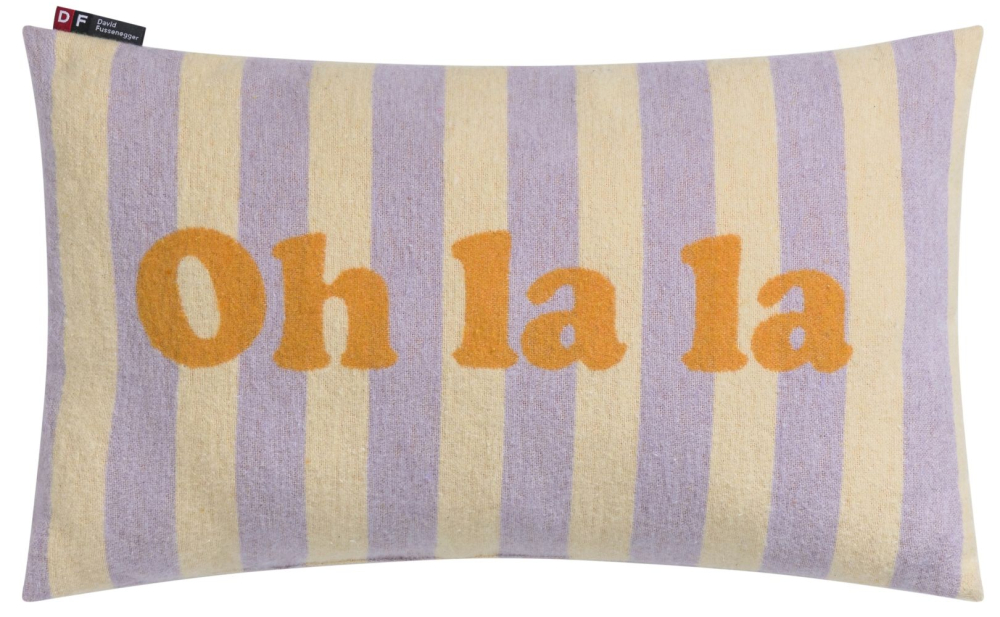 David Fussenegger Kissen gefüllt Silvretta 'Oh la la' 30 x 50 cm Hellviola