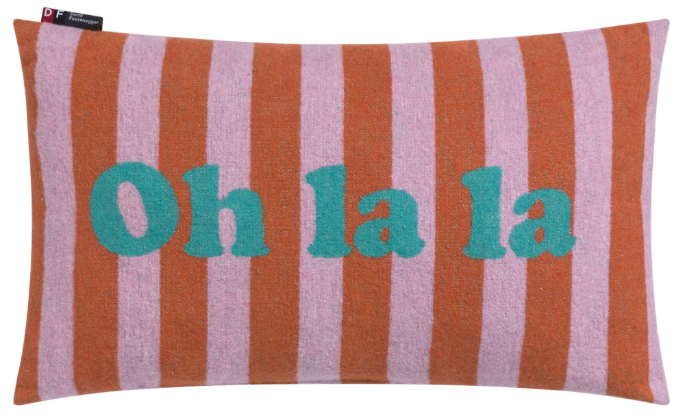 David Fussenegger Kissen gefüllt Silvretta 'Oh la la' 30 x 50 cm Dunkelorange