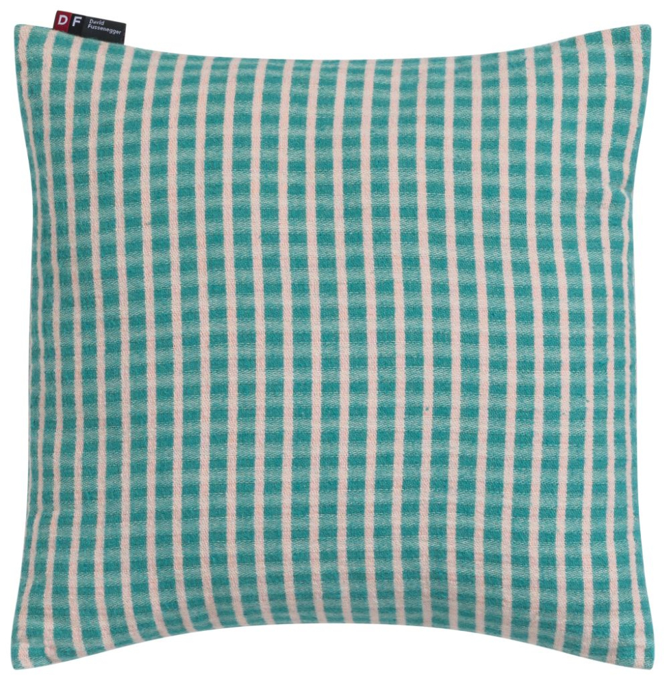David Fussenegger Kissenhülle Riva 'Streifen strukturiert' 40 x 40 cm Mint- Grün