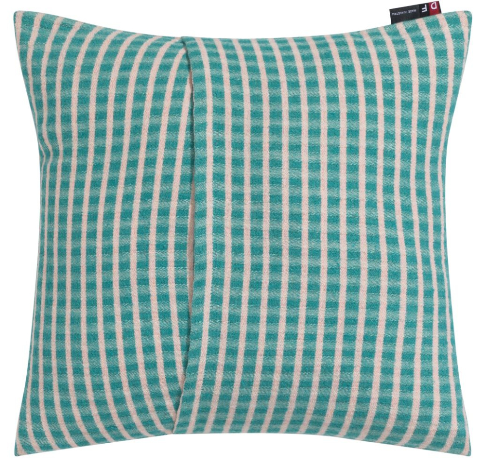 Preview: David Fussenegger Kissenhülle Riva 'Streifen strukturiert' 40 x 40 cm Mint- Grün