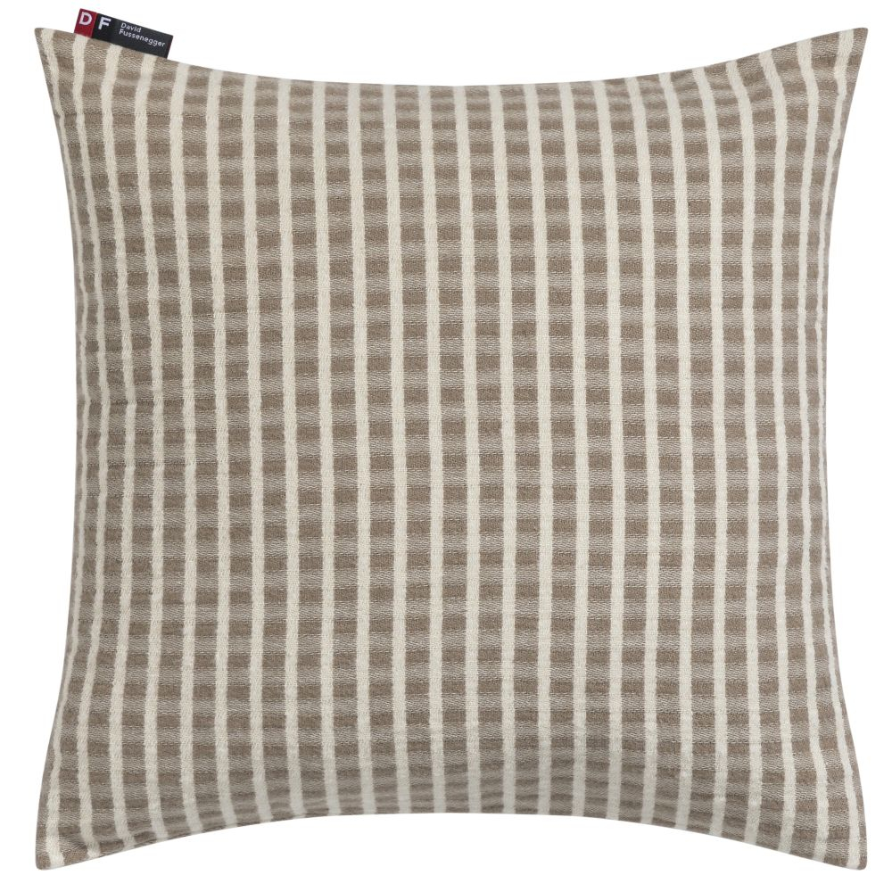David Fussenegger Kissenhülle Riva 'Streifen strukturiert' 40 x 40 cm Sand- Beige