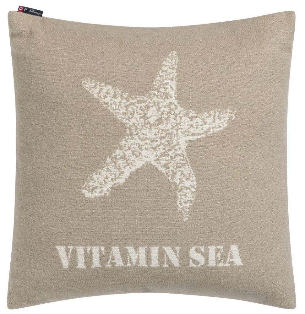David Fussenegger Kissenhülle Nova 'Seestern Vitamin Sea' 50 x 50 cm Natur- Beige