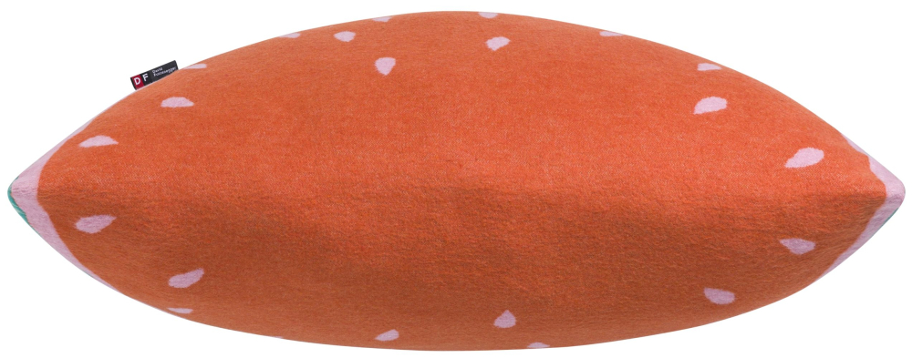 Preview: David Fussenegger Kissen gefüllt Silvretta 'Melone' 35 x 70 cm Dunkelorange