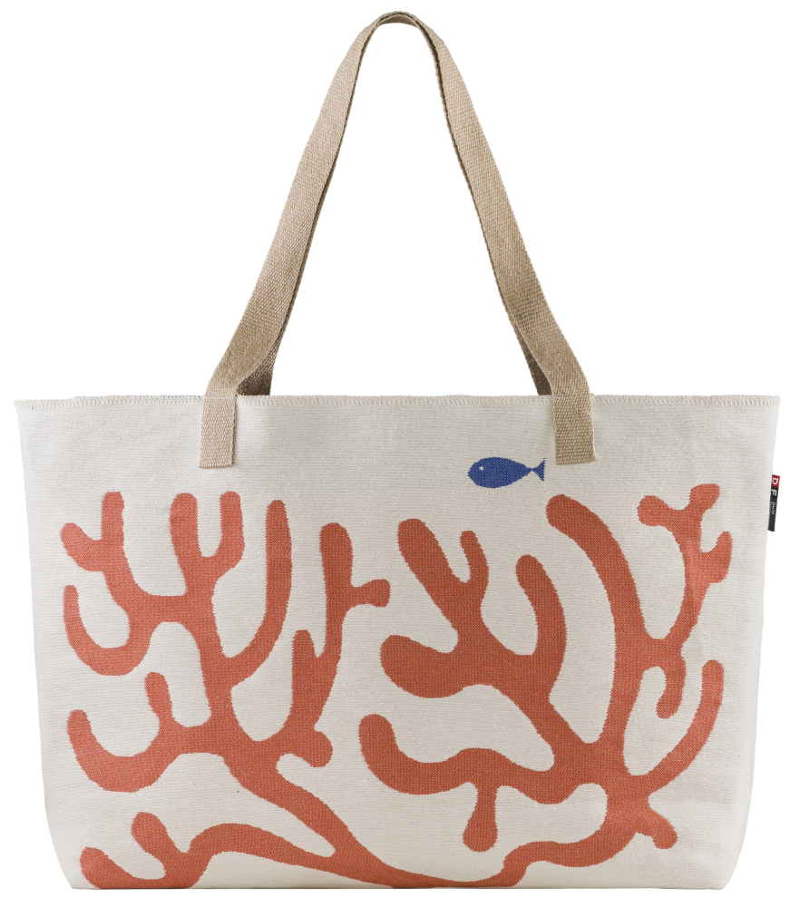 David Fussenegger Tasche Goliath 'Koralle' 65 x 40 cm Rohweiß- Creme