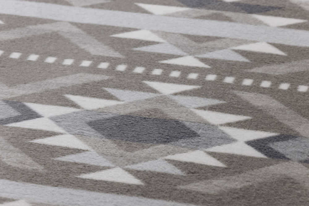 David Fussenegger Kurzflor- Wohndecke Savona 'Aztek' 150 x 200 cm Schamm- Beige