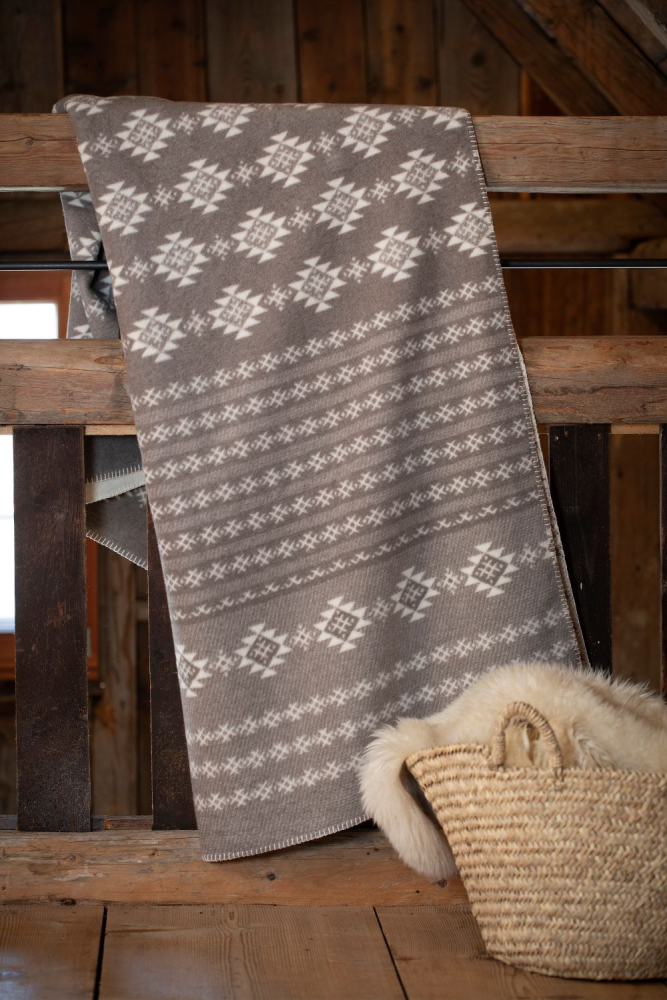 Preview: David Fussenegger Kurzflor- Wohndecke Savona 'Norweger' 150 x 200 cm Schamm- Beige