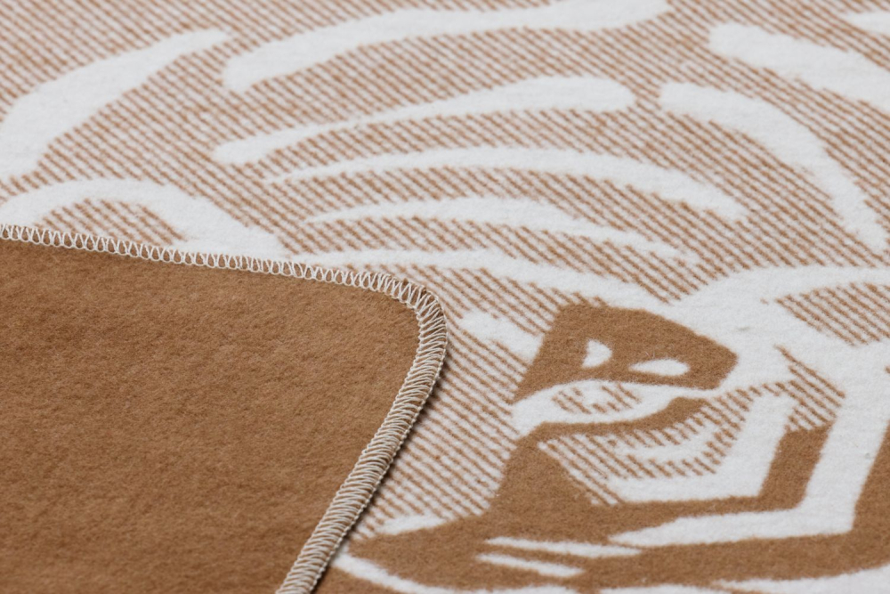 Preview: David Fussenegger Wohndecke Silvretta 'Tiger' 140 x 200 cm Kork- Braun