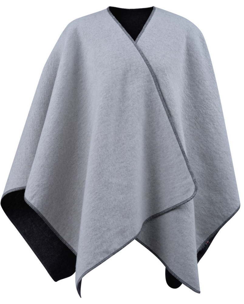 Preview: David Fussenegger Poncho Silvretta 'Hirsch' 70 x 140 cm Filz- grau